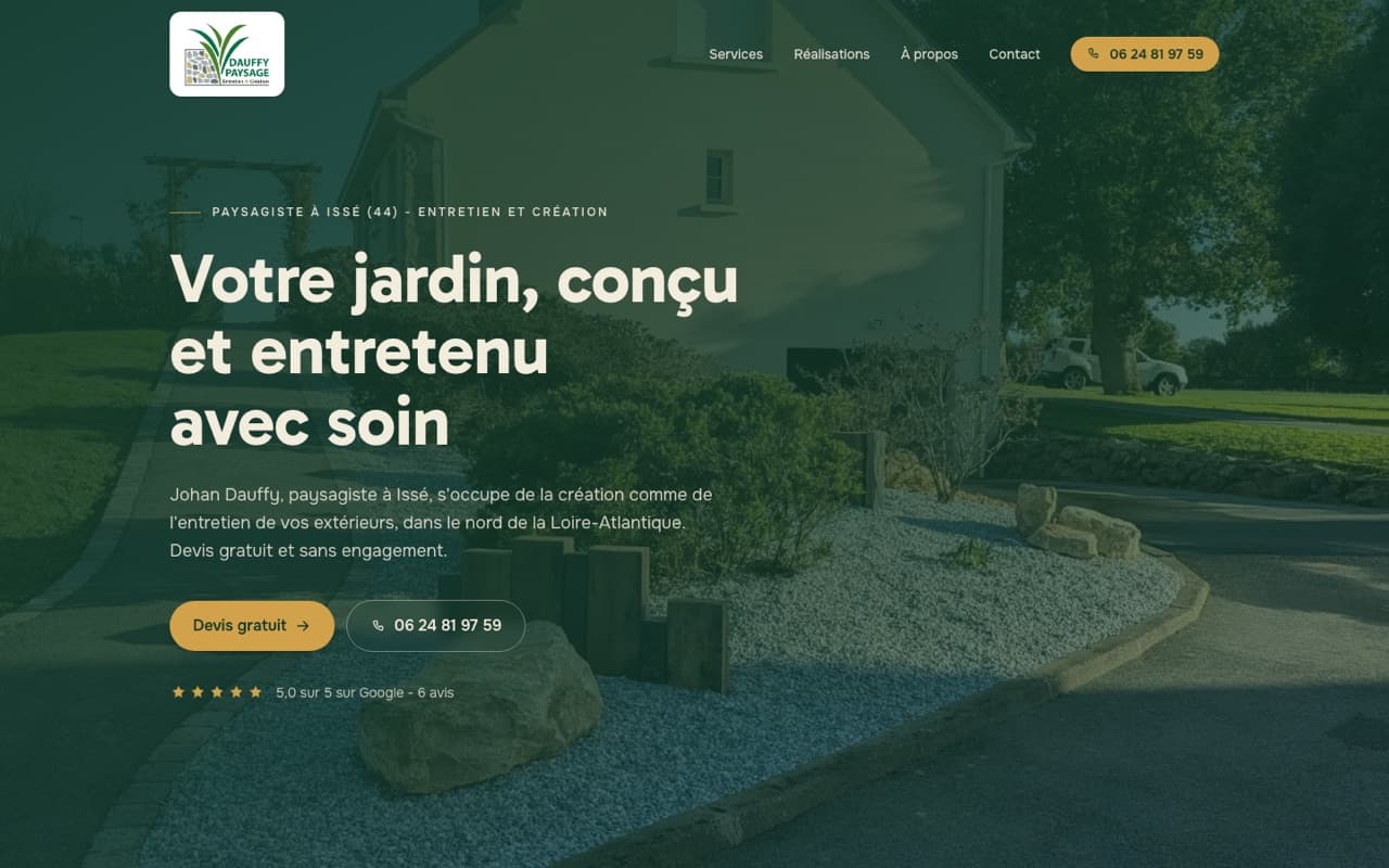 Site web Dauffy Paysage