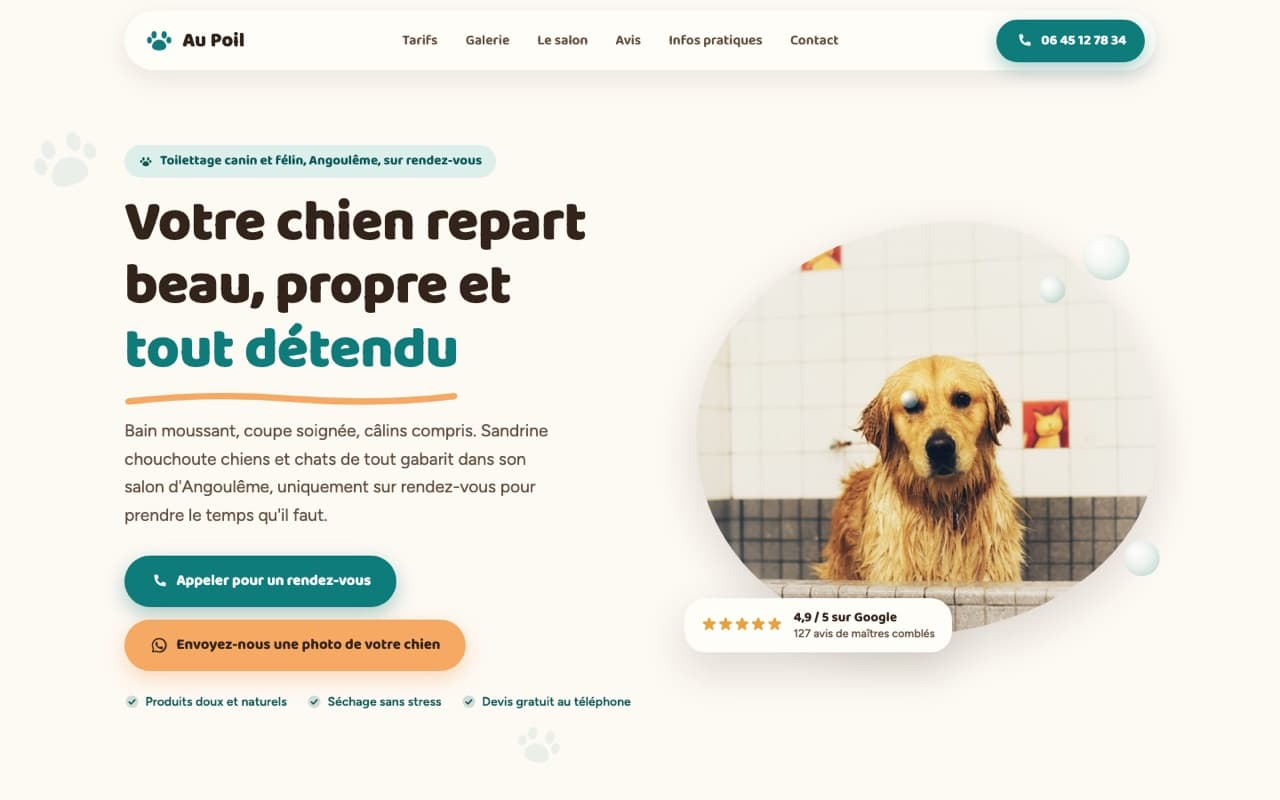 Site web Au Poil